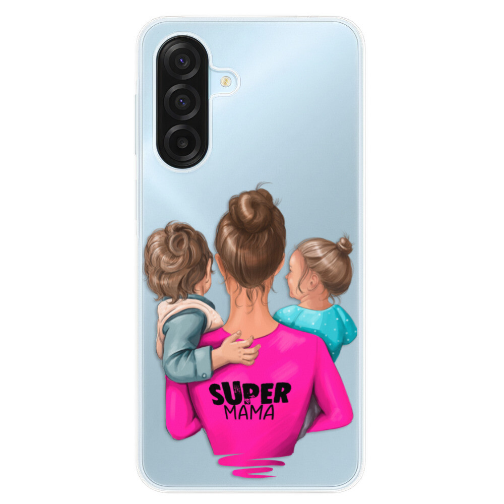 Odolné silikónové puzdro iSaprio - Super Mama - Boy and Girl - Samsung Galaxy A17 / A17 5G