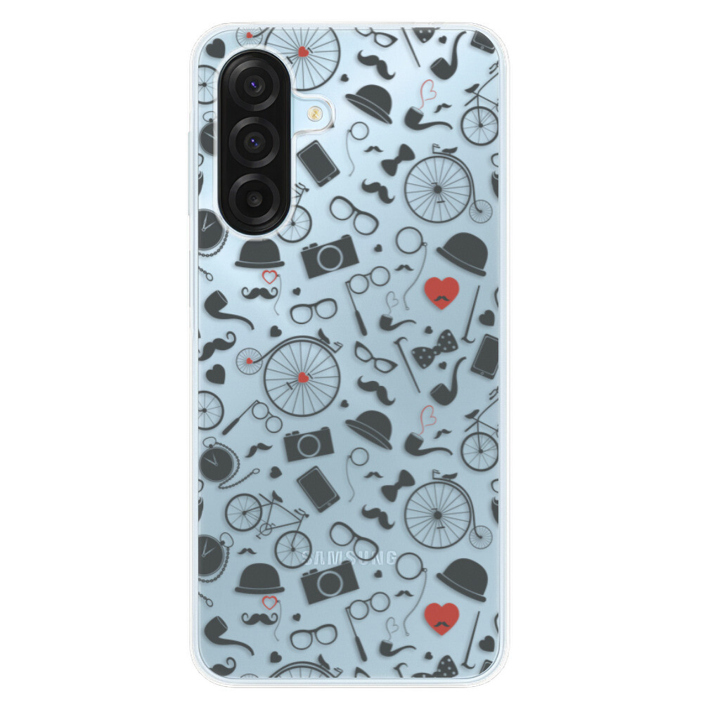 Odolné silikónové puzdro iSaprio - Vintage Pattern 01 - black - Samsung Galaxy A17 / A17 5G