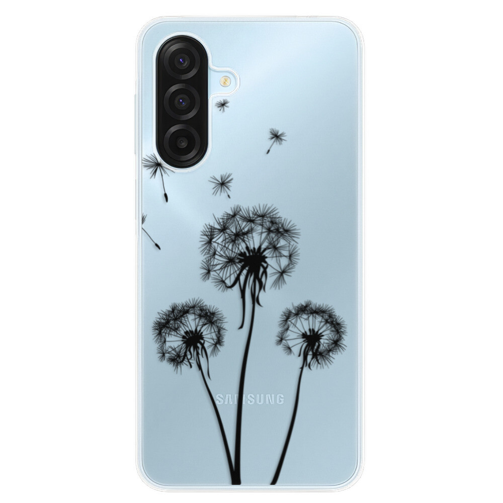 Odolné silikónové puzdro iSaprio - Three Dandelions - black - Samsung Galaxy A17 / A17 5G