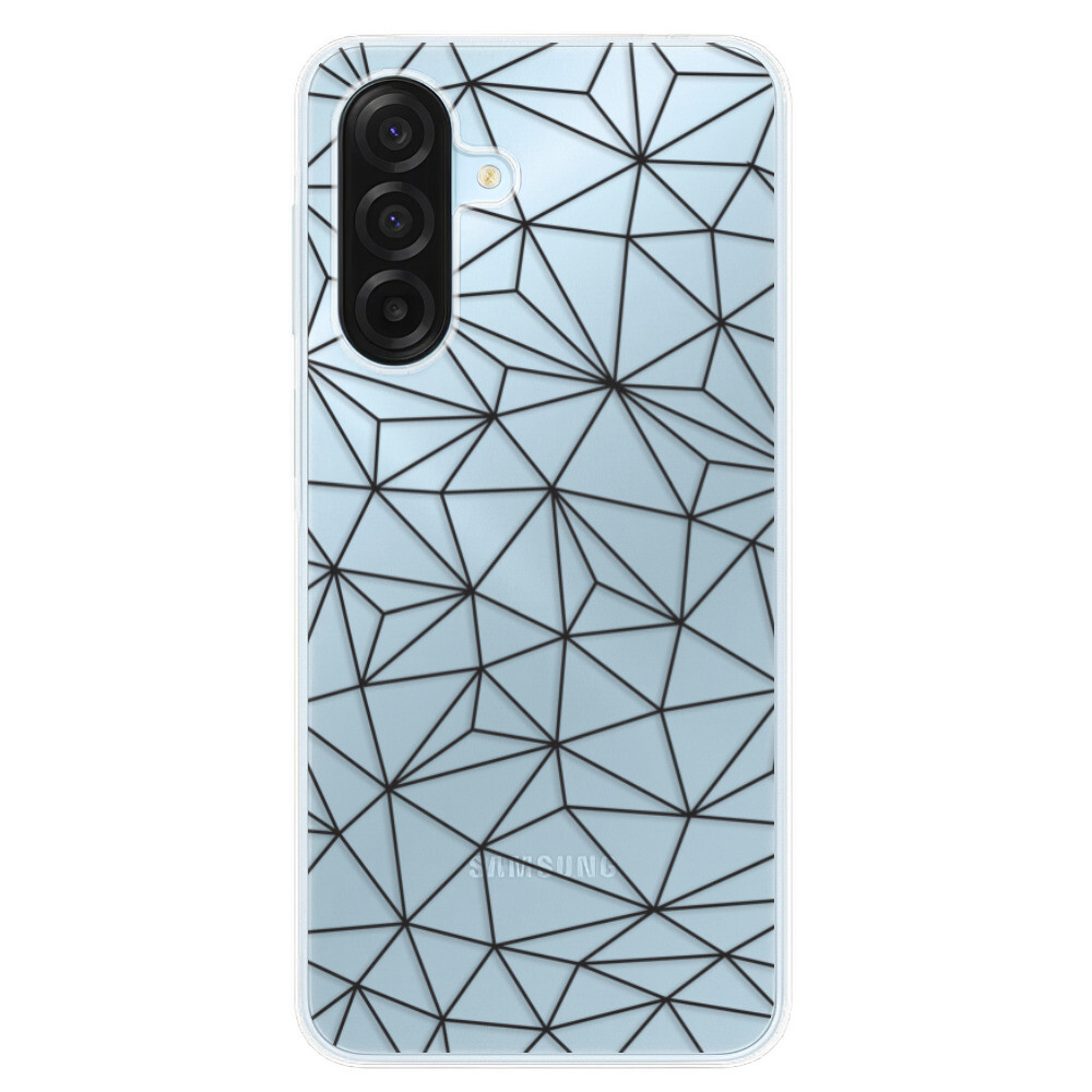 Odolné silikónové puzdro iSaprio - Abstract Triangles 03 - black - Samsung Galaxy A17 / A17 5G