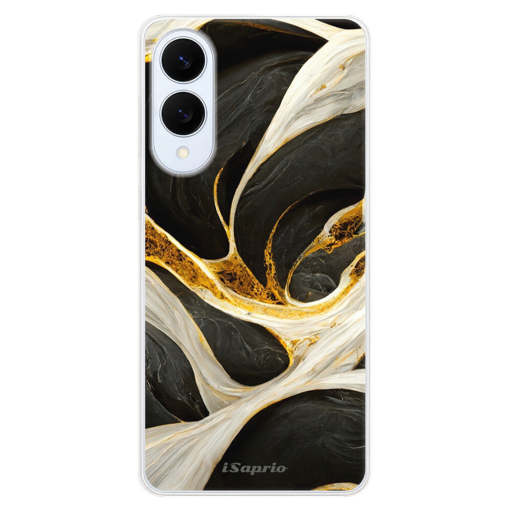 Odolné silikónové puzdro iSaprio - Black and Gold - Samsung Galaxy S25 Edge