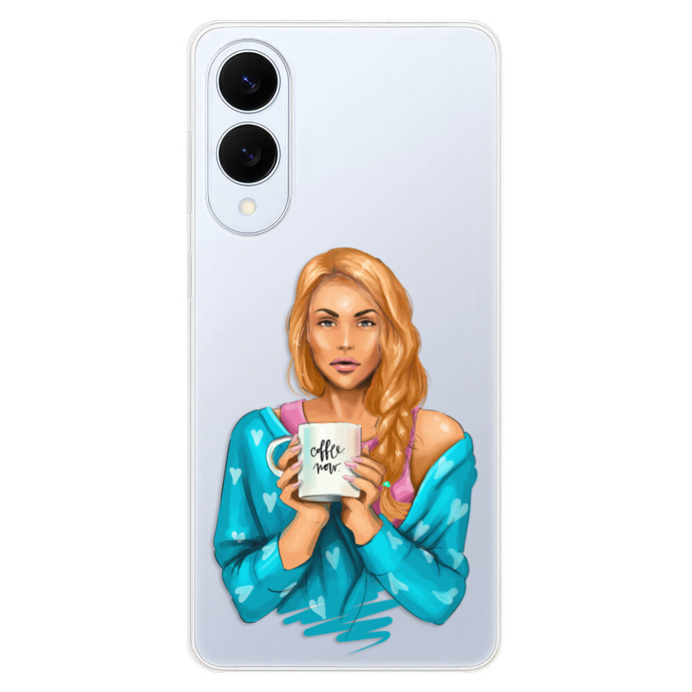 Odolné silikónové puzdro iSaprio - Coffe Now - Redhead - Samsung Galaxy S25 Edge