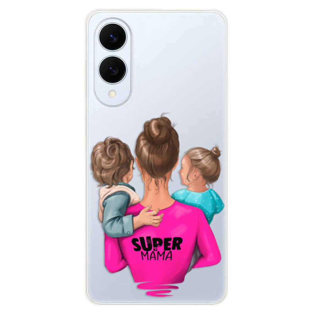 Odolné silikónové puzdro iSaprio - Super Mama - Boy and Girl - Samsung Galaxy S25 Edge