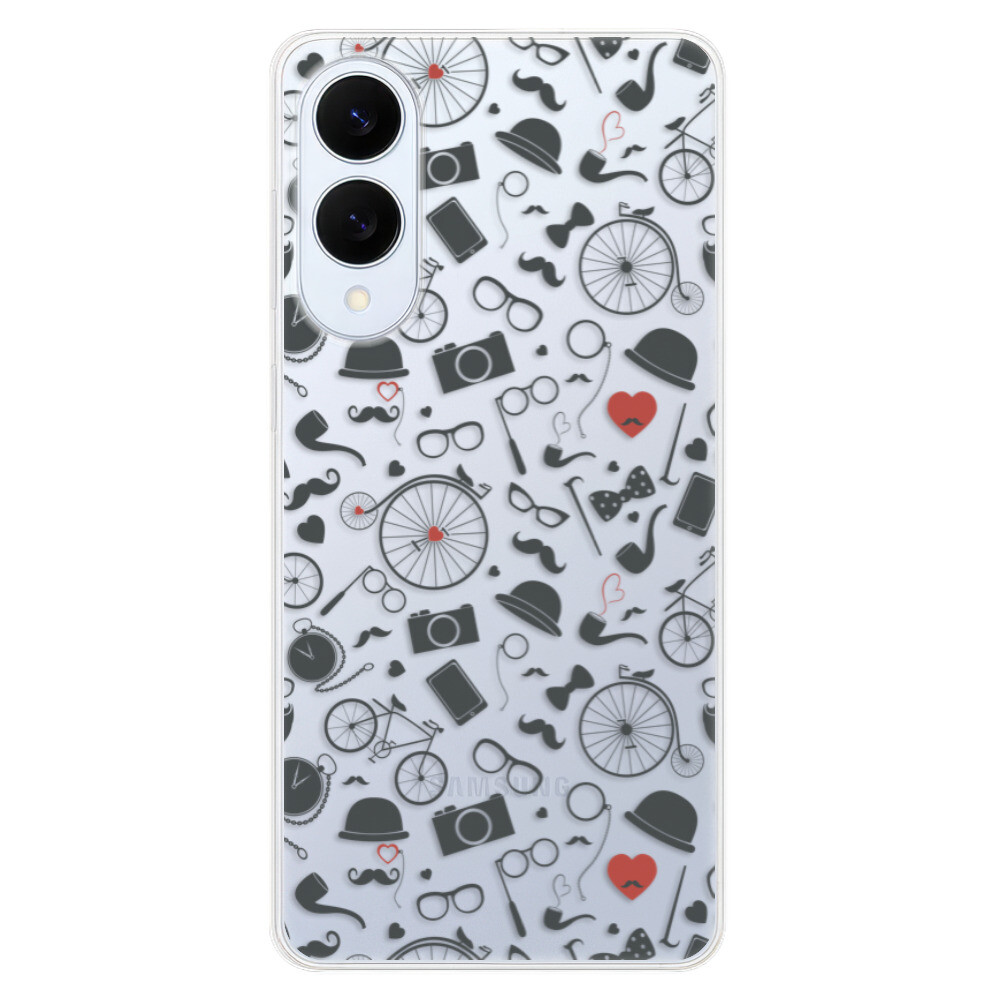 Odolné silikónové puzdro iSaprio - Vintage Pattern 01 - black - Samsung Galaxy S25 Edge