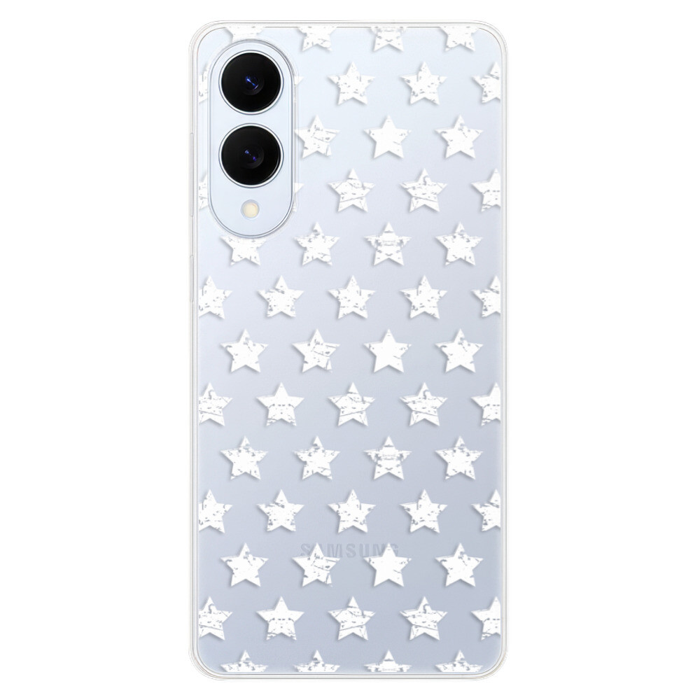 Odolné silikónové puzdro iSaprio - Stars Pattern - white - Samsung Galaxy S25 Edge