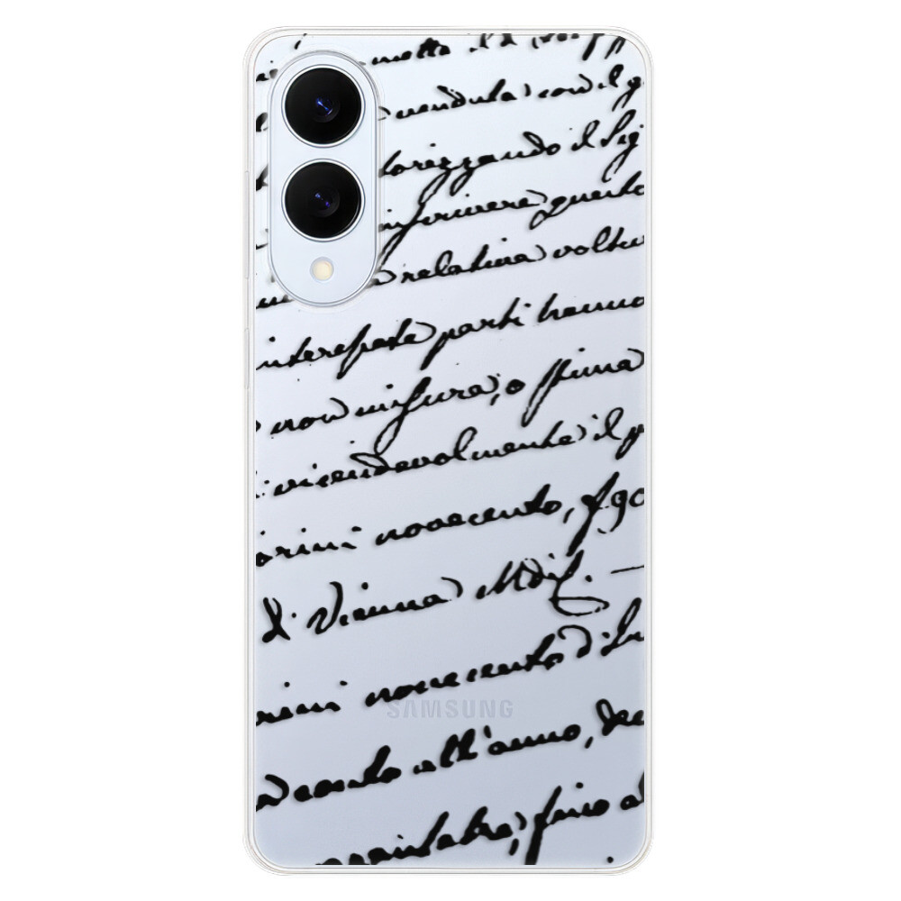 Odolné silikónové puzdro iSaprio - Handwriting 01 - black - Samsung Galaxy S25 Edge