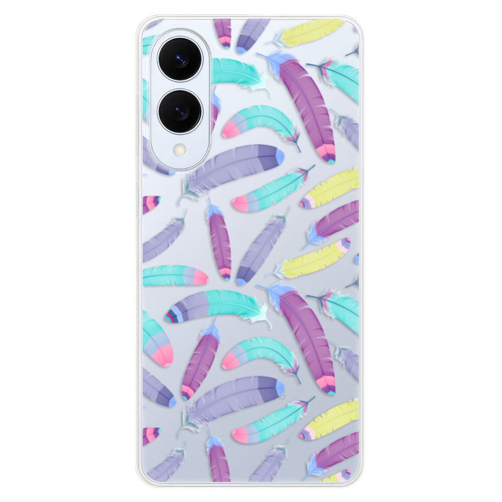 Odolné silikónové puzdro iSaprio - Feather Pattern 01 - Samsung Galaxy S25 Edge
