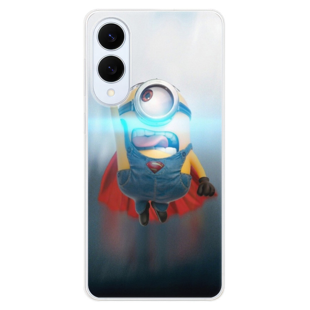 Odolné silikónové puzdro iSaprio - Mimons Superman 02 - Samsung Galaxy S25 Edge