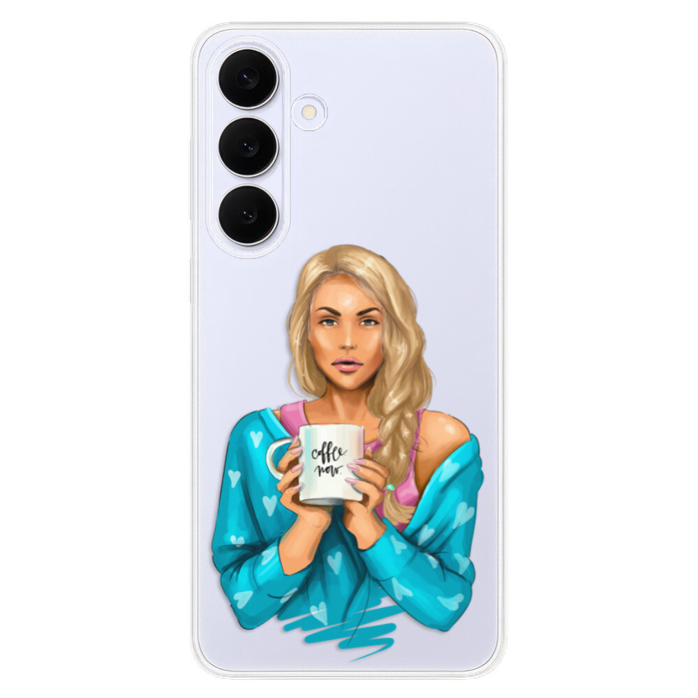 Odolné silikónové puzdro iSaprio - Coffe Now - Blond - Samsung Galaxy S25 FE
