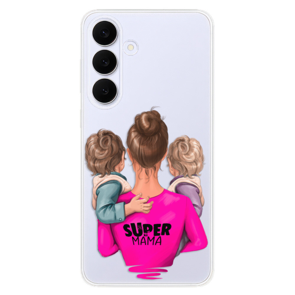 Odolné silikónové puzdro iSaprio - Super Mama - Two Boys - Samsung Galaxy S25 FE