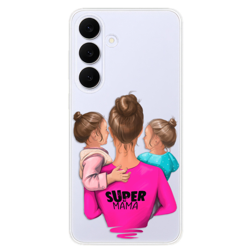Odolné silikónové puzdro iSaprio - Super Mama - Two Girls - Samsung Galaxy S25 FE