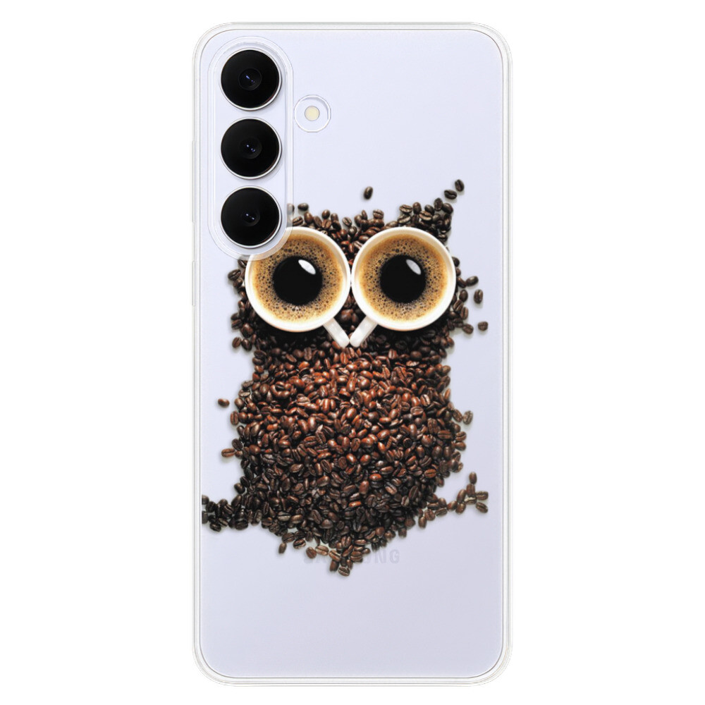 Odolné silikónové puzdro iSaprio - Owl And Coffee - Samsung Galaxy S25 FE