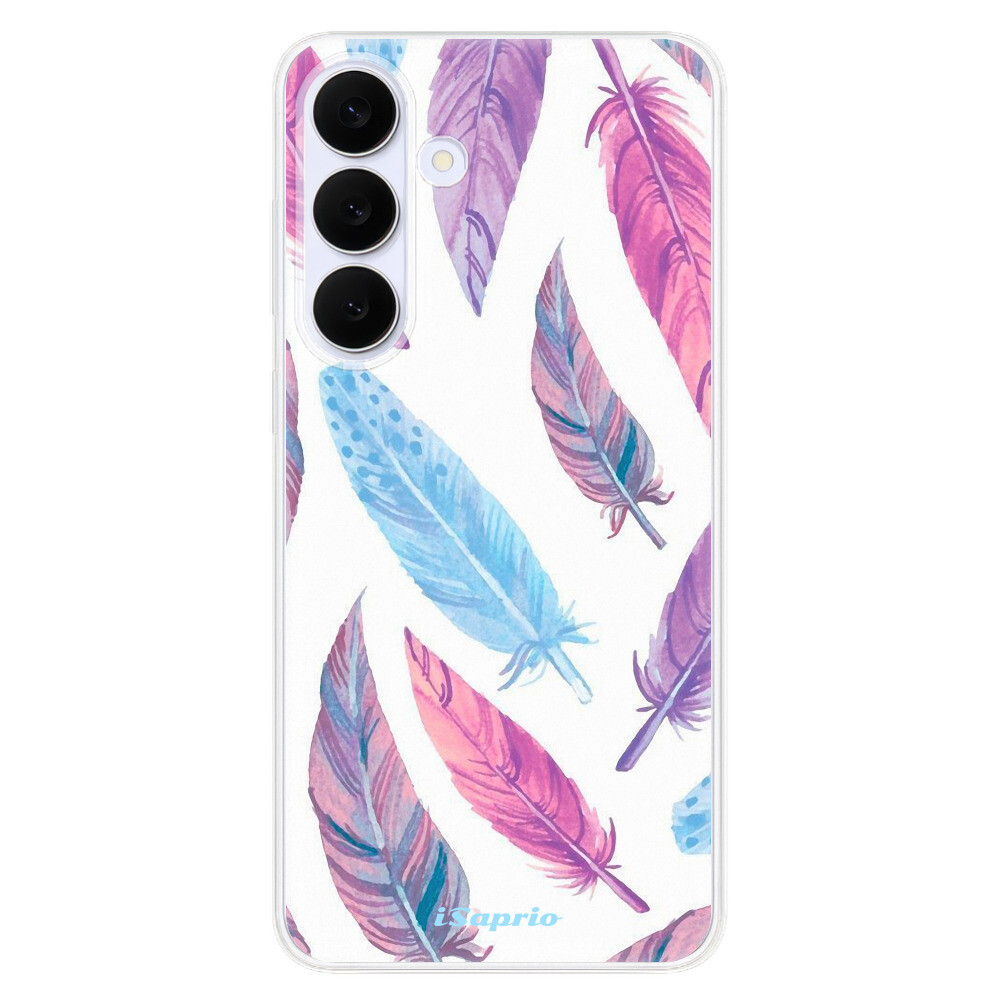Odolné silikónové puzdro iSaprio - Feather Pattern 10 - Samsung Galaxy S25 FE