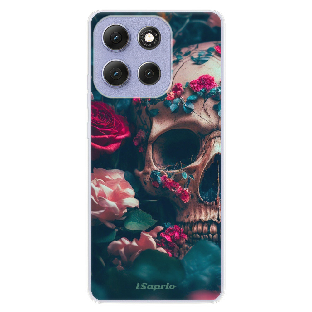 Odolné silikónové puzdro iSaprio - Skull in Roses - Motorola Moto G86 5G