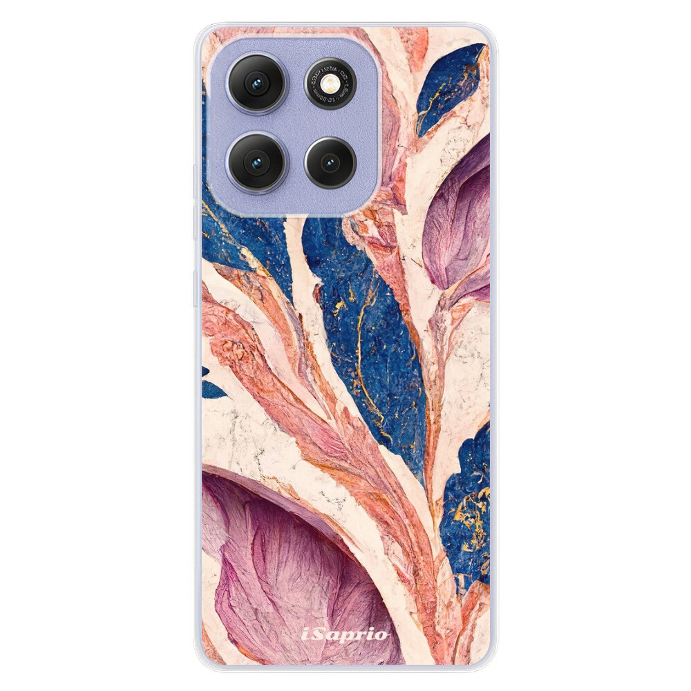 Odolné silikónové puzdro iSaprio - Purple Leaves - Motorola Moto G86 5G