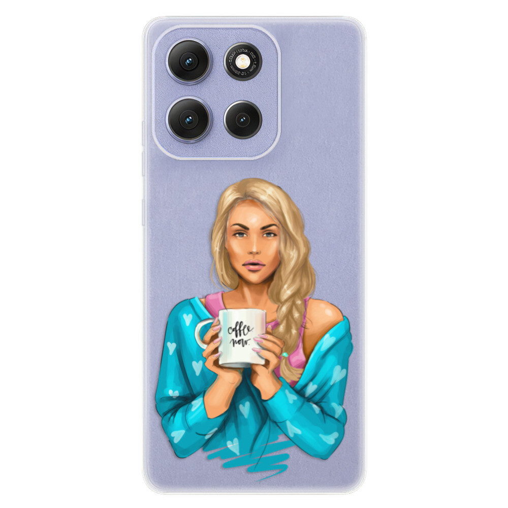 Odolné silikónové puzdro iSaprio - Coffe Now - Blond - Motorola Moto G86 5G