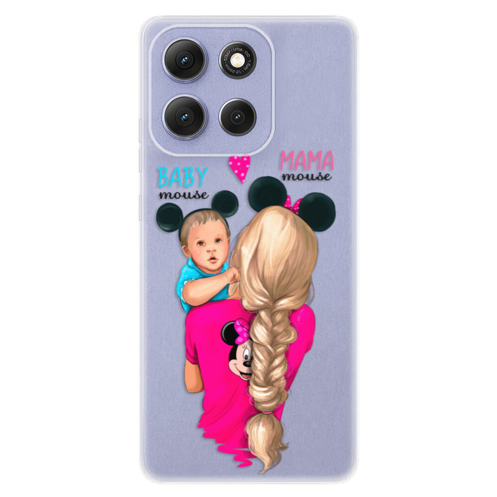 Odolné silikónové puzdro iSaprio - Mama Mouse Blonde and Boy - Motorola Moto G86 5G