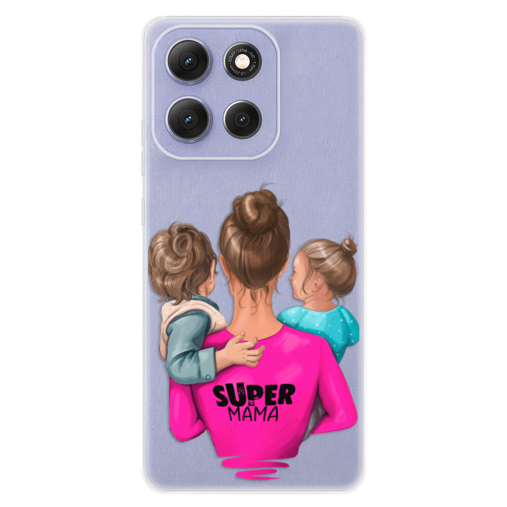 Odolné silikónové puzdro iSaprio - Super Mama - Boy and Girl - Motorola Moto G86 5G