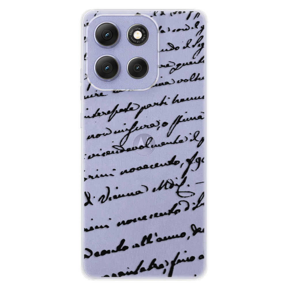 Odolné silikónové puzdro iSaprio - Handwriting 01 - black - Motorola Moto G86 5G