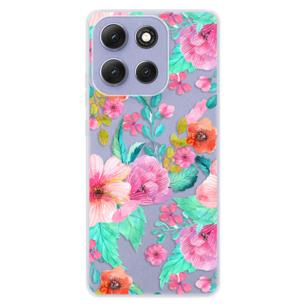 Odolné silikónové puzdro iSaprio - Flower Pattern 01 - Motorola Moto G86 5G