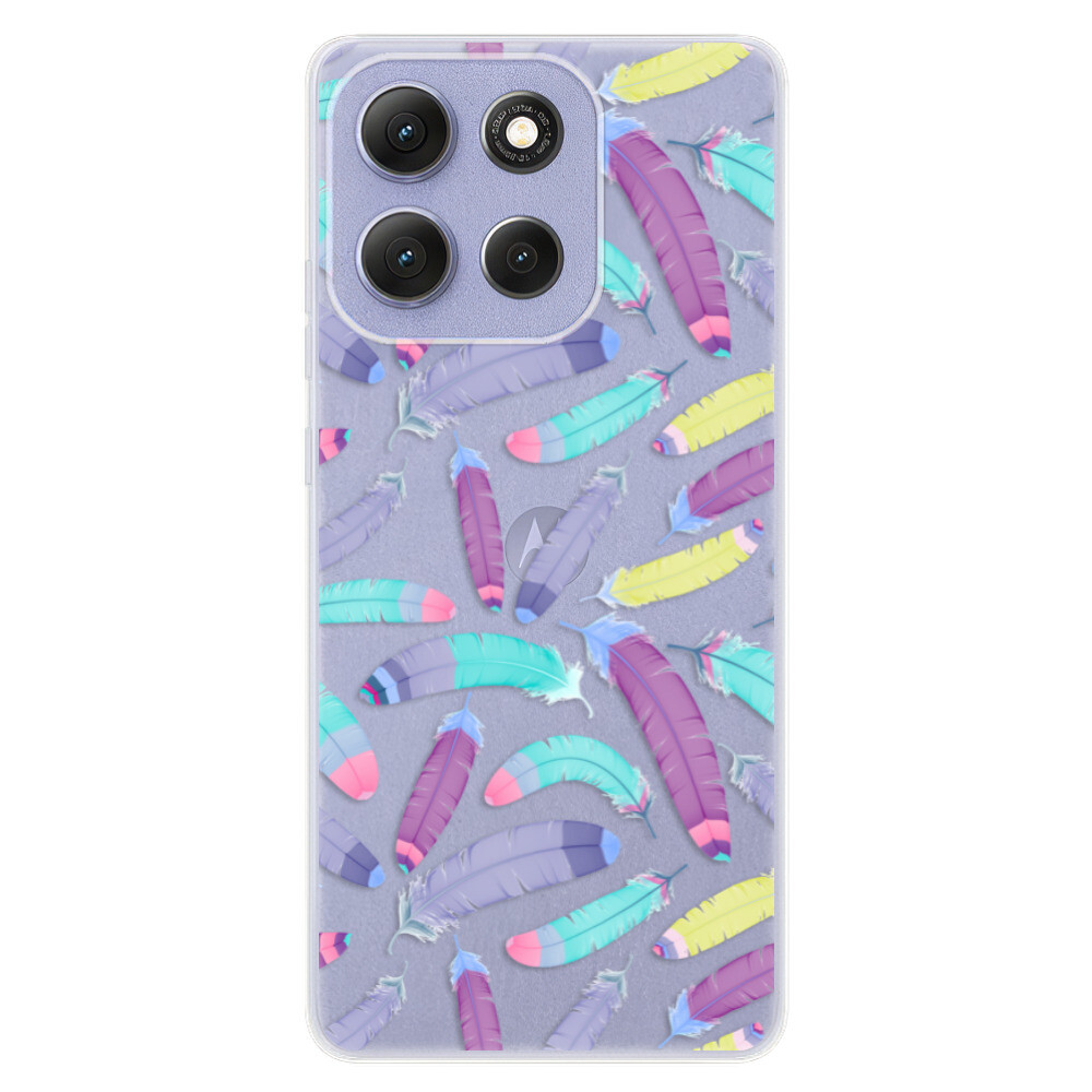 Odolné silikónové puzdro iSaprio - Feather Pattern 01 - Motorola Moto G86 5G