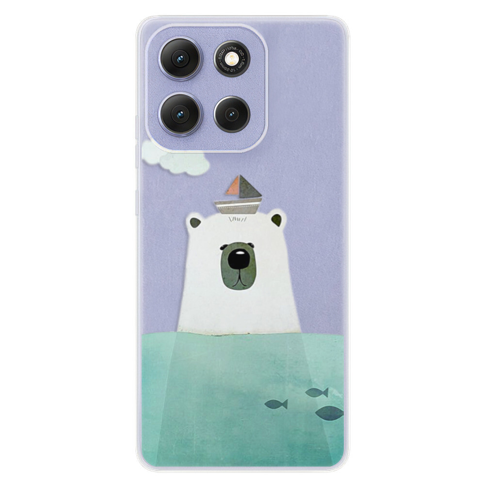 Odolné silikónové puzdro iSaprio - Bear With Boat - Motorola Moto G86 5G