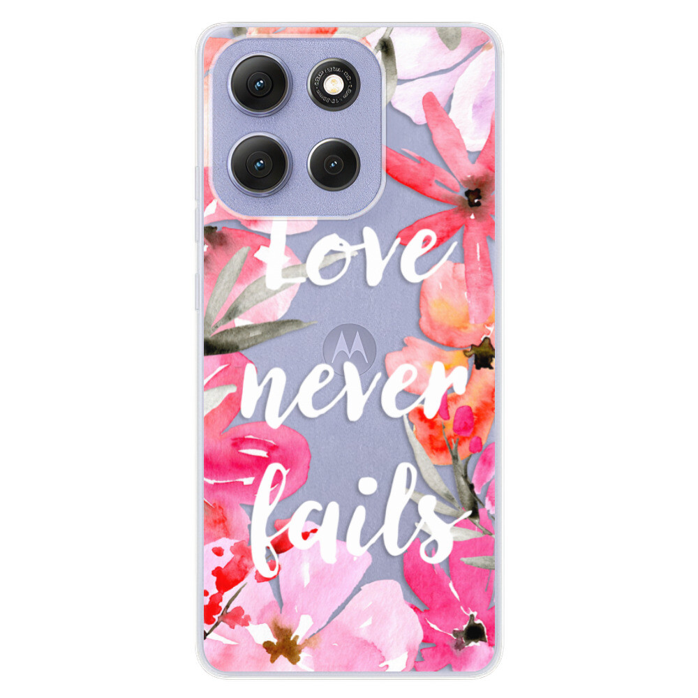 Odolné silikónové puzdro iSaprio - Love Never Fails - Motorola Moto G86 5G