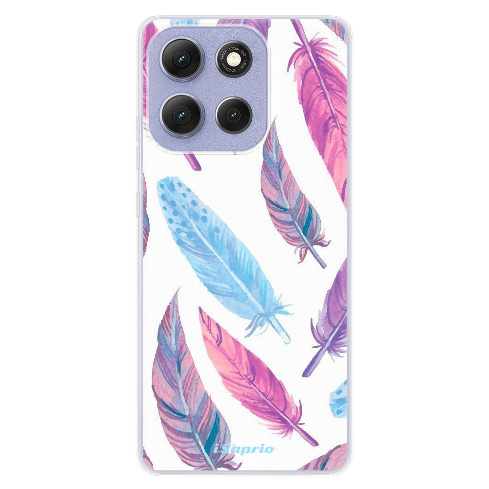 Odolné silikónové puzdro iSaprio - Feather Pattern 10 - Motorola Moto G86 5G