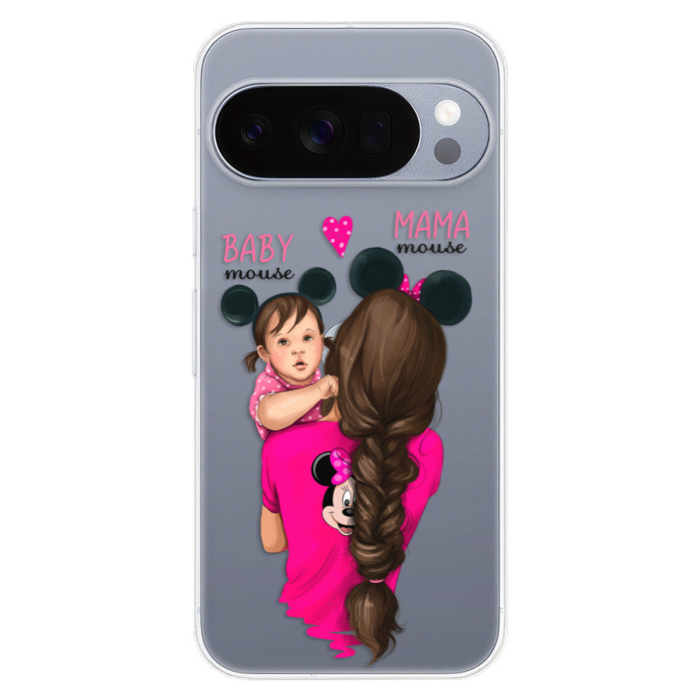 Odolné silikónové puzdro iSaprio - Mama Mouse Brunette and Girl - Google Pixel 10 / 10 Pro