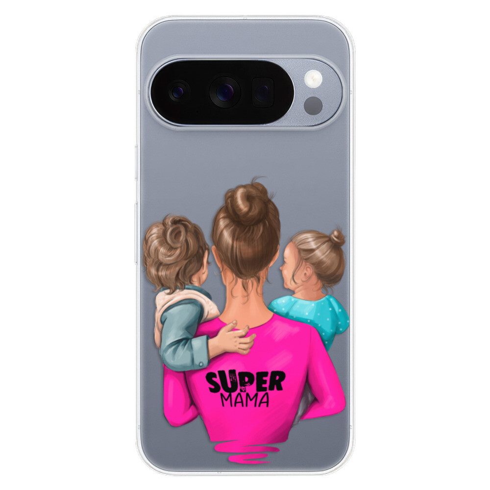 Odolné silikónové puzdro iSaprio - Super Mama - Boy and Girl - Google Pixel 10 / 10 Pro
