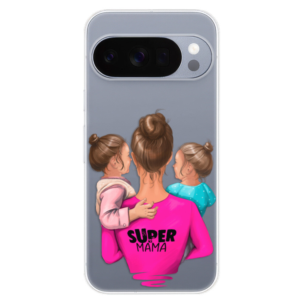 Odolné silikónové puzdro iSaprio - Super Mama - Two Girls - Google Pixel 10 / 10 Pro