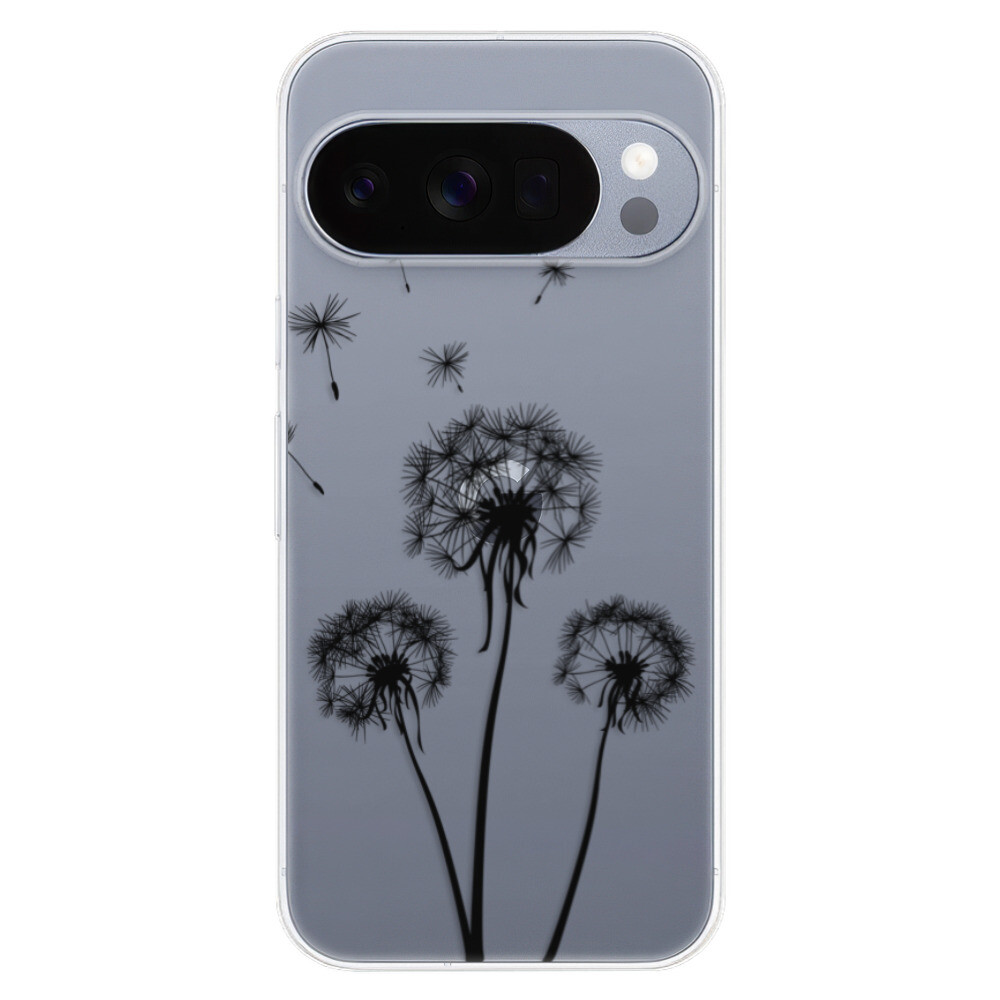 Odolné silikónové puzdro iSaprio - Three Dandelions - black - Google Pixel 10 / 10 Pro