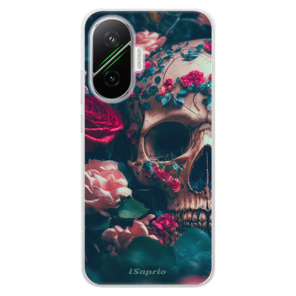 Odolné silikónové puzdro iSaprio - Skull in Roses - Poco F7