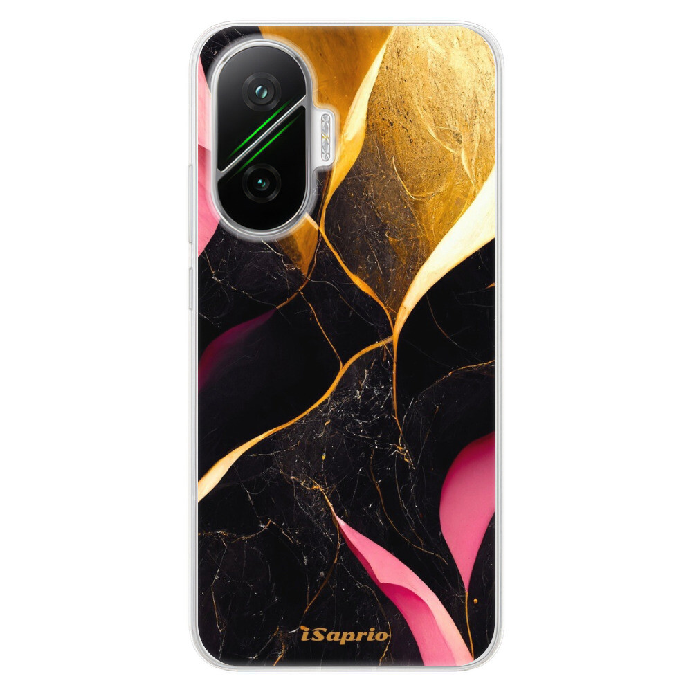 Odolné silikónové puzdro iSaprio - Gold Pink Marble - Poco F7