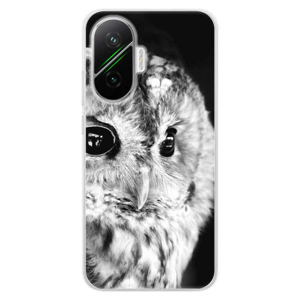 Odolné silikónové puzdro iSaprio - BW Owl - Poco F7