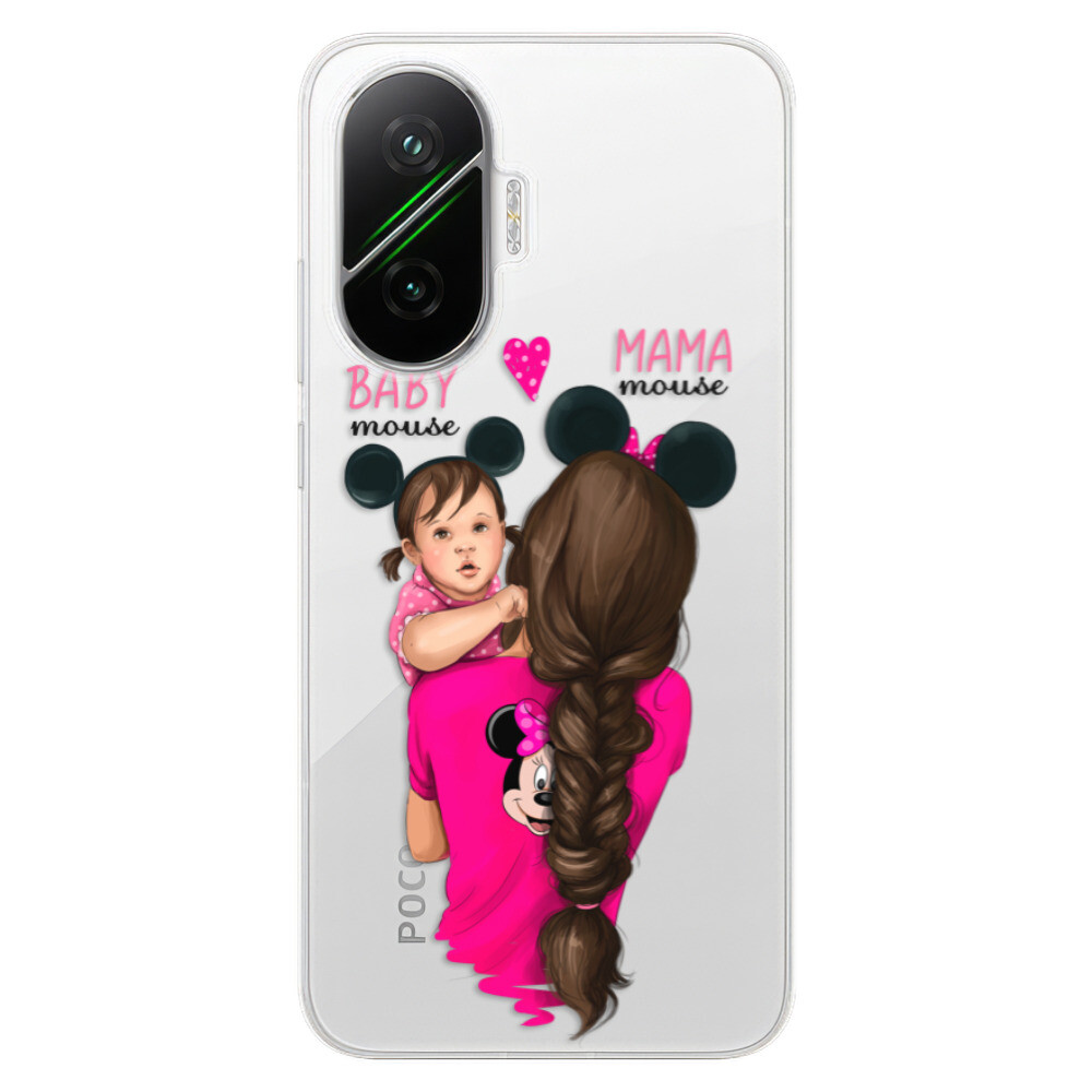 Odolné silikónové puzdro iSaprio - Mama Mouse Brunette and Girl - Poco F7