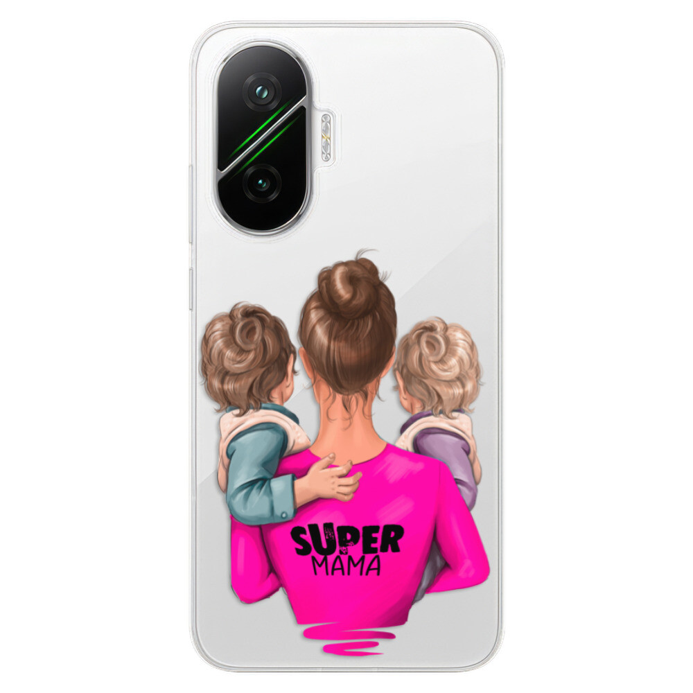 Odolné silikónové puzdro iSaprio - Super Mama - Two Boys - Poco F7
