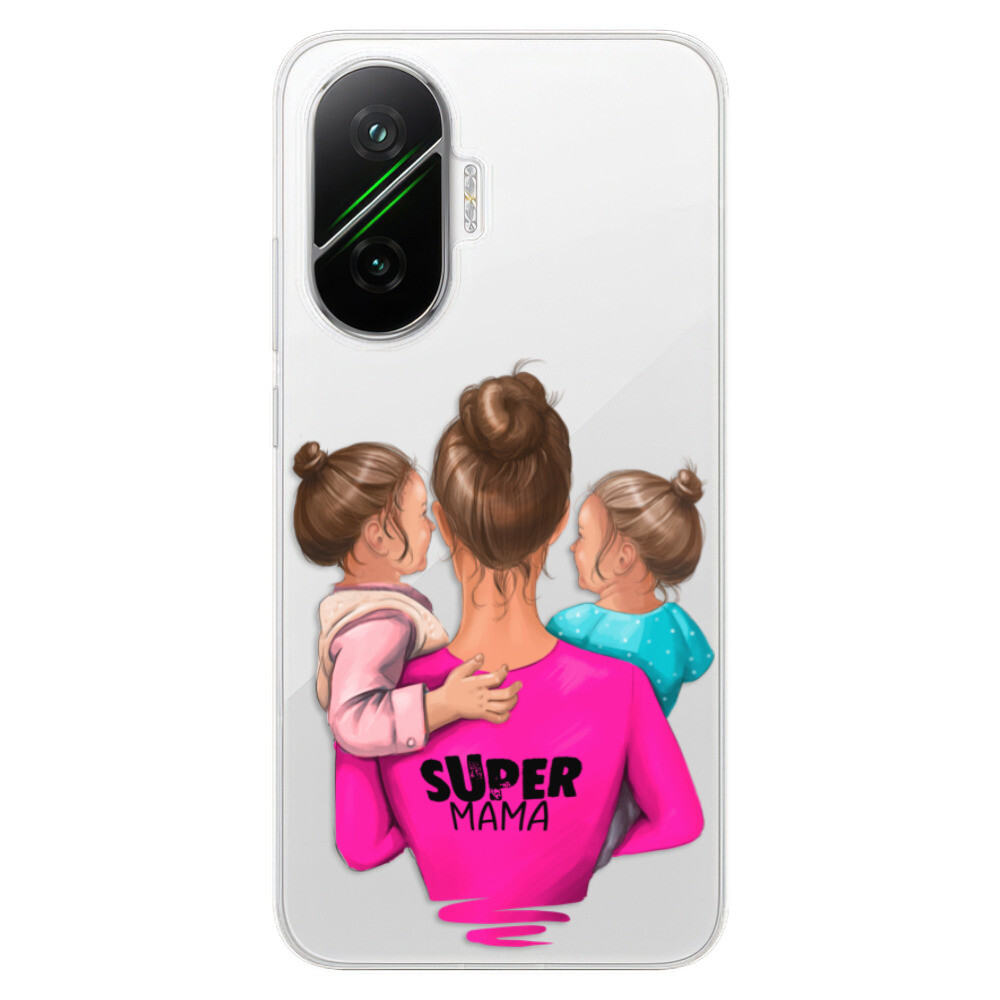 Odolné silikónové puzdro iSaprio - Super Mama - Two Girls - Poco F7