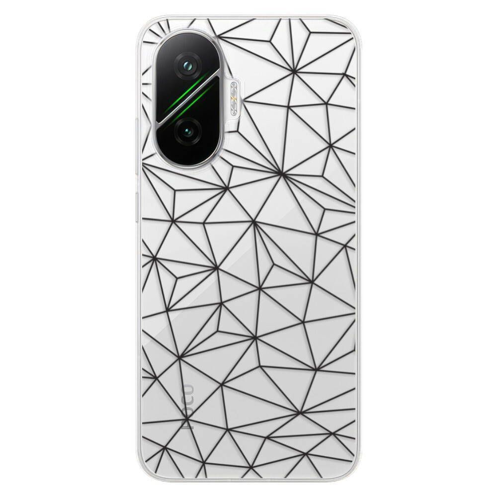 Odolné silikónové puzdro iSaprio - Abstract Triangles 03 - black - Poco F7