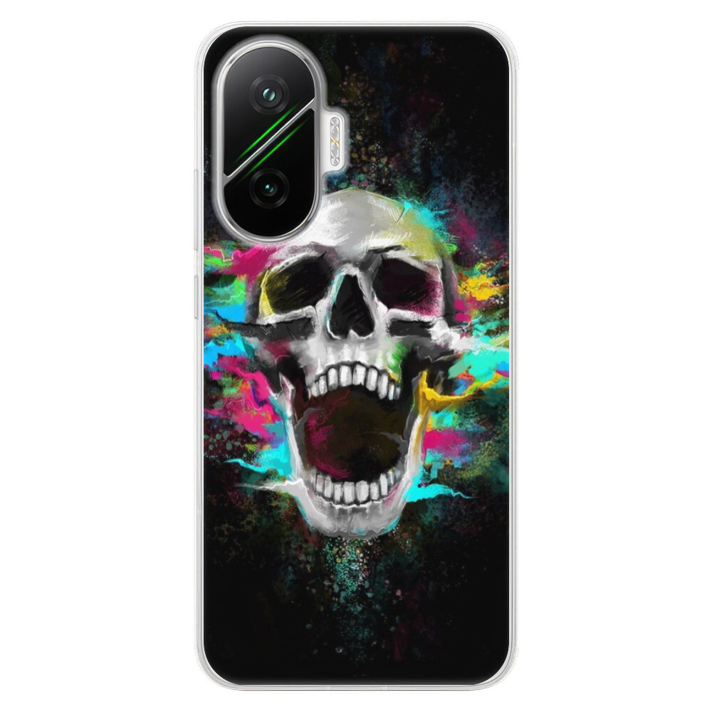 Odolné silikónové puzdro iSaprio - Skull in Colors - Poco F7