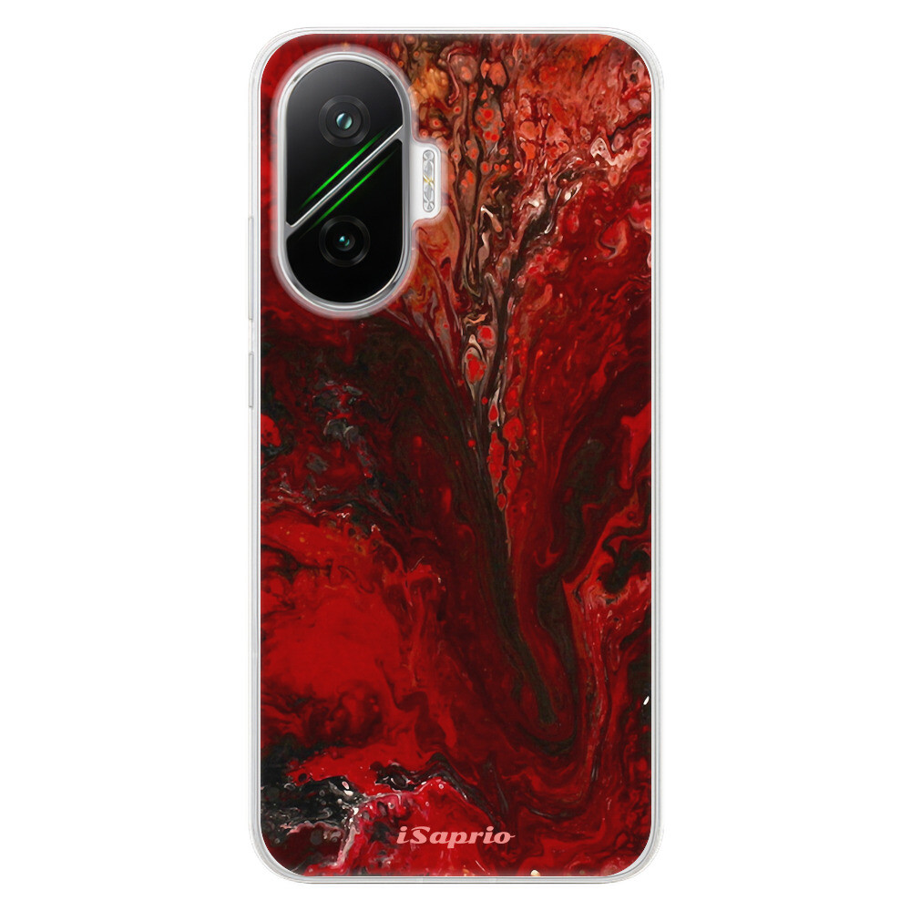 Odolné silikónové puzdro iSaprio - RedMarble 17 - Poco F7