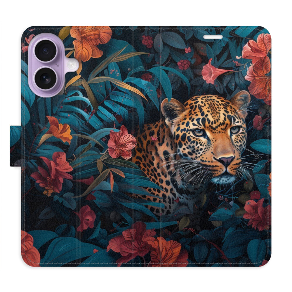 Flipové puzdro iSaprio - Flower Jaguar 02 - iPhone 17