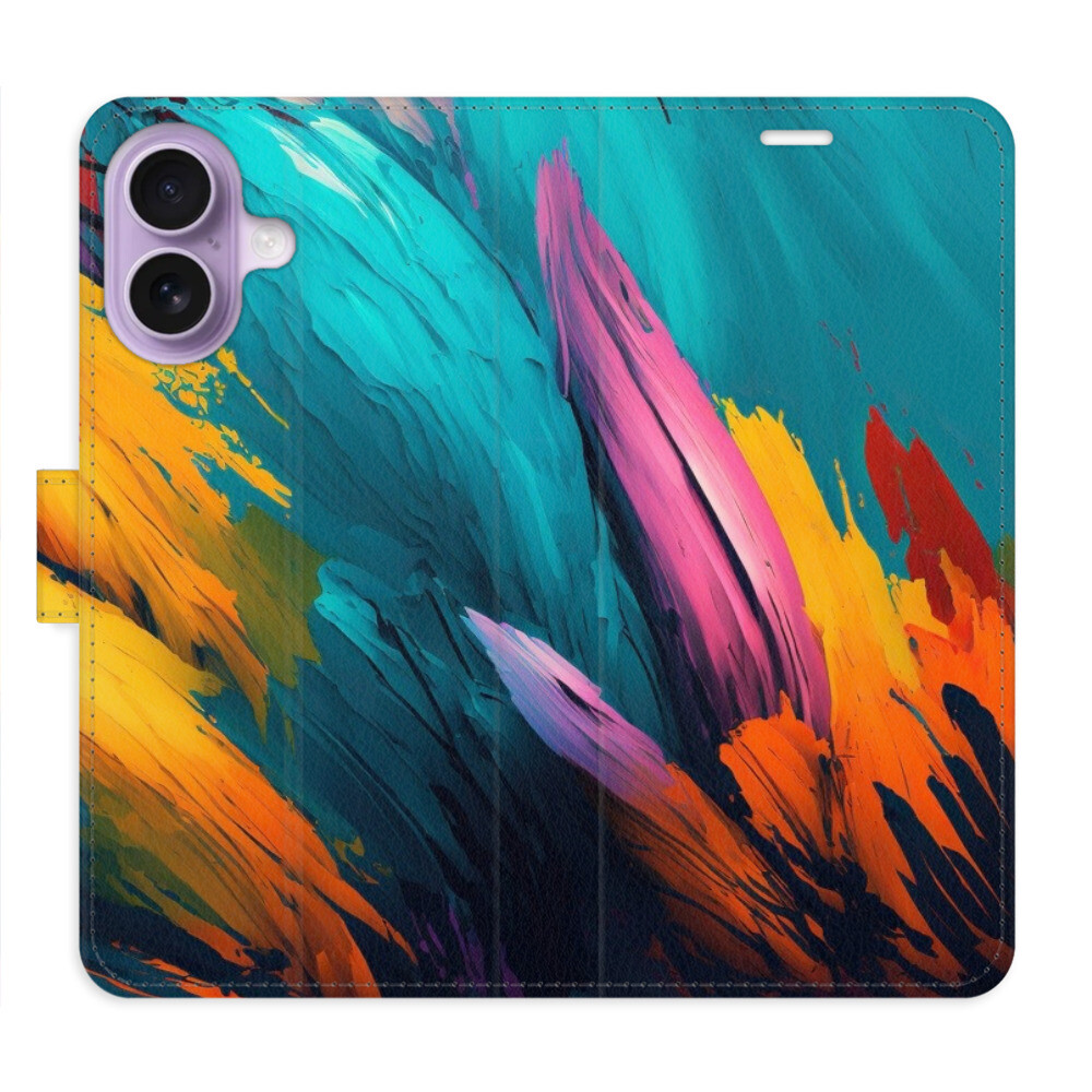 Flipové puzdro iSaprio - Orange Paint 02 - iPhone 17