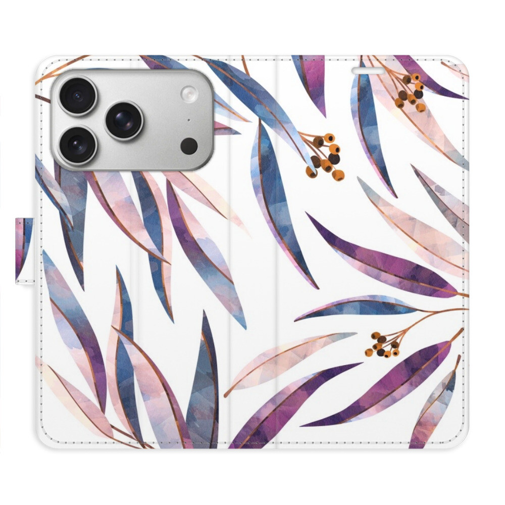 Flipové puzdro iSaprio - Ornamental Leaves - iPhone 17 Pro