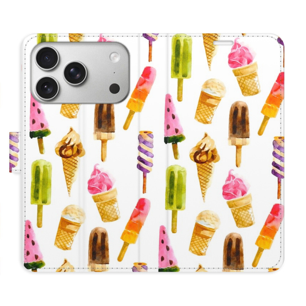 Flipové puzdro iSaprio - Ice Cream Pattern - iPhone 17 Pro