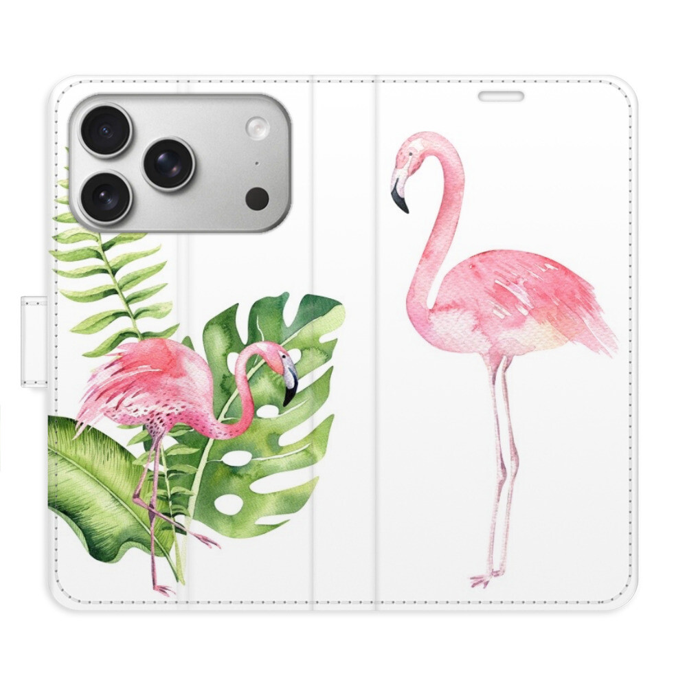 Flipové puzdro iSaprio - Flamingos - iPhone 17 Pro