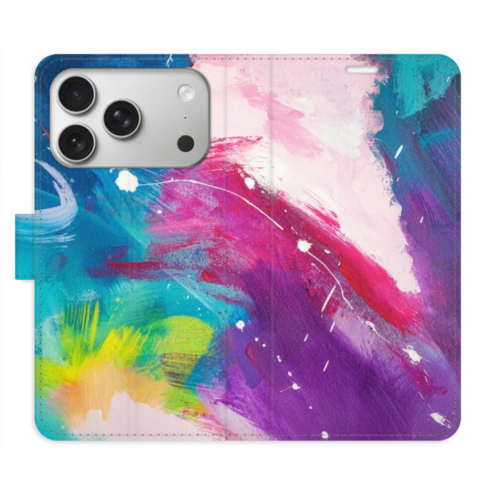 Flipové puzdro iSaprio - Abstract Paint 05 - iPhone 17 Pro