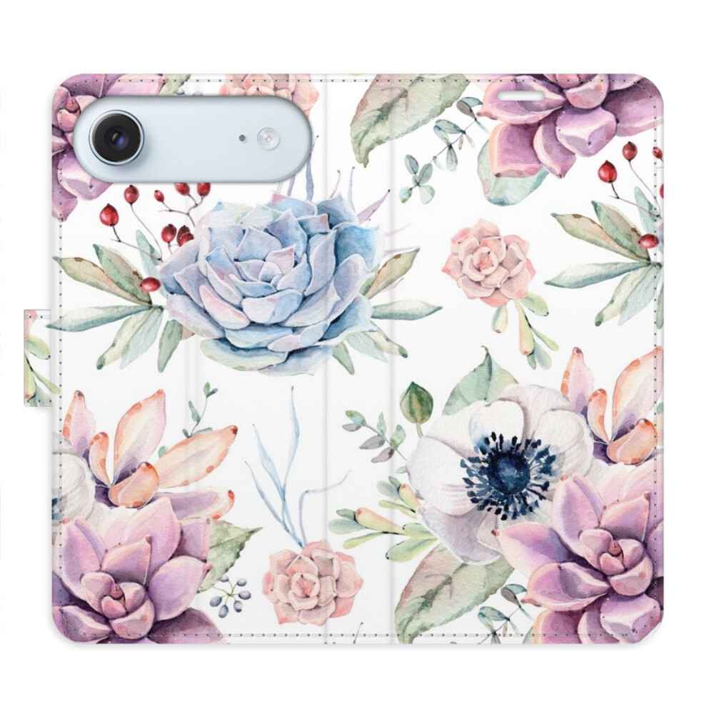 Flipové puzdro iSaprio - Succulents Pattern - iPhone 17 Air