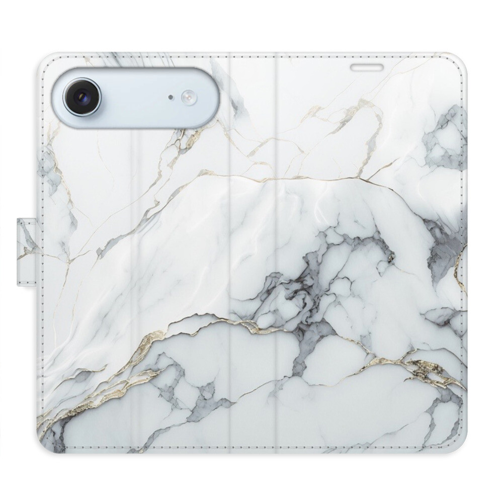 Flipové puzdro iSaprio - SilverMarble 15 - iPhone 17 Air