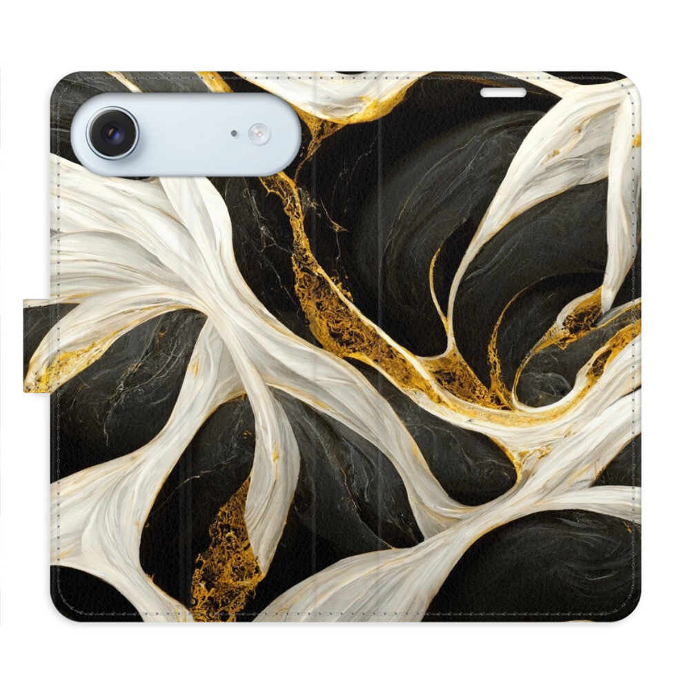 Flipové puzdro iSaprio - BlackGold Marble - iPhone 17 Air